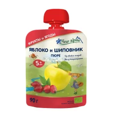 FLEUR ALPINE ПЮРЕ ЯБЛОКО,ШИПШИНА 90МЛ